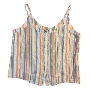 Striped Button-Up Women’s Top